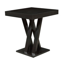 Load image into Gallery viewer, Modern 40-inch High Square Dining Table in Dark Cappuccino Finish

