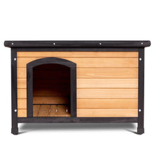 Load image into Gallery viewer, Large Wood Log Cabin Style Outdoor Dog House
