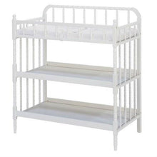 Load image into Gallery viewer, White Wood Changing Table with 1-inch Waterproof Changing Pad
