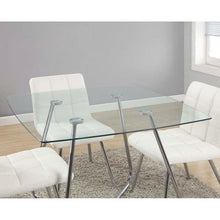 Load image into Gallery viewer, Modern Square Dining Table 40 x 40-inch with Tempered Glass Top
