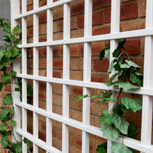 Load image into Gallery viewer, 8 Ft Wall Mounted Trellis in White Vinyl - Made in USA
