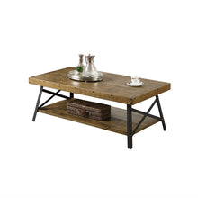 Load image into Gallery viewer, Modern Industrial Style Solid Wood Coffee Table with Steel Legs
