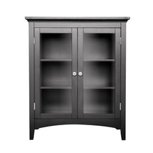 Load image into Gallery viewer, Dark Espresso Freestanding Bathroom Floor Cabinet with Storage Shelves
