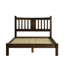 Load image into Gallery viewer, Queen size Solid Pine Wood Platform Bed with Headboard in Espresso
