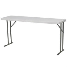 Load image into Gallery viewer, White Top Commercial Grade 60-inch Folding Table - Holds up to 330 lbs
