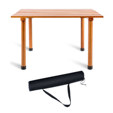 Load image into Gallery viewer, Outdoor Portable Roll-Up Folding Wood Patio Table with Carry Bag
