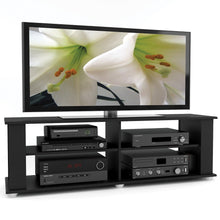 Load image into Gallery viewer, Modern Black TV Stand - Fits up to 68-inch TV
