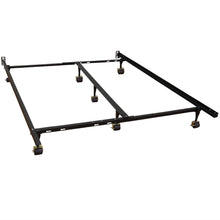 Load image into Gallery viewer, Full size Sturdy Metal Bed Frame with 7-Legs Locking Casters and Headboard Brackets
