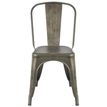 Load image into Gallery viewer, Set of 4 - Stackable Modern Cafe Bistro Dining Side Chair in Gun Metal Finish

