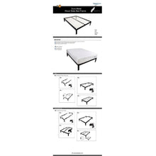 Load image into Gallery viewer, Full size Simple Black Metal Bed Frame Platform with Wooden Slats
