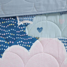 Load image into Gallery viewer, Full/Queen Kids Blue Pink Unicorn Clouds Quilt Coverlet Bedspread Set
