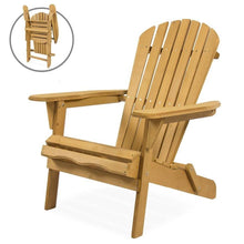 Load image into Gallery viewer, All Weather Adirondack Large Foldable Chair Natural Finish
