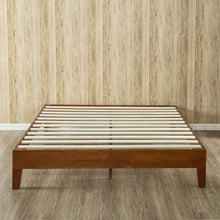 Load image into Gallery viewer, Full size Low Profile Platform Bed Frame in Cherry Wood Finish
