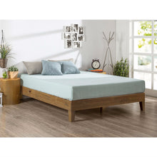 Load image into Gallery viewer, Full size Solid Wood Low Profile Platform Bed Frame in Pine Finish
