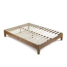 Load image into Gallery viewer, Full size Solid Wood Low Profile Platform Bed Frame in Pine Finish
