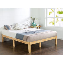 Load image into Gallery viewer, Full size Solid Wood Platform Bed Frame in Natural Finish
