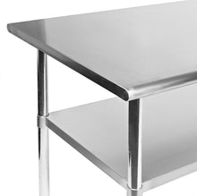 Load image into Gallery viewer, Stainless Steel 48 x 24-inch Kitchen Prep Table with Casters
