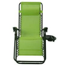 Load image into Gallery viewer, Set of 2 Green Folding Outdoor Zero Gravity Lounge Chair Recliner
