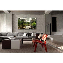 Load image into Gallery viewer, Yosemite Mountain Stream 3-Piece Wall Art Framed Print on Canvas
