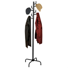 Load image into Gallery viewer, Black Metal Coat Rack Entry Hall Tree Hat Rack
