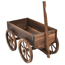 Load image into Gallery viewer, Mobile Half Barrel Solid Wood Planter Box on Wooden Wheels
