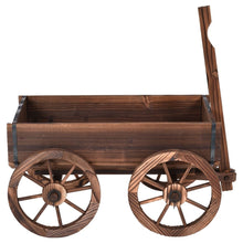 Load image into Gallery viewer, Mobile Half Barrel Solid Wood Planter Box on Wooden Wheels
