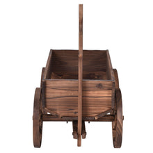 Load image into Gallery viewer, Mobile Half Barrel Solid Wood Planter Box on Wooden Wheels
