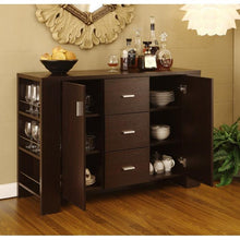Load image into Gallery viewer, Modern Dining Buffet Sideboard Server in Cappuccino Finish
