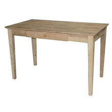 Load image into Gallery viewer, Unfinished Solid Wood Desk Laptop Computer Writing Table with Drawer

