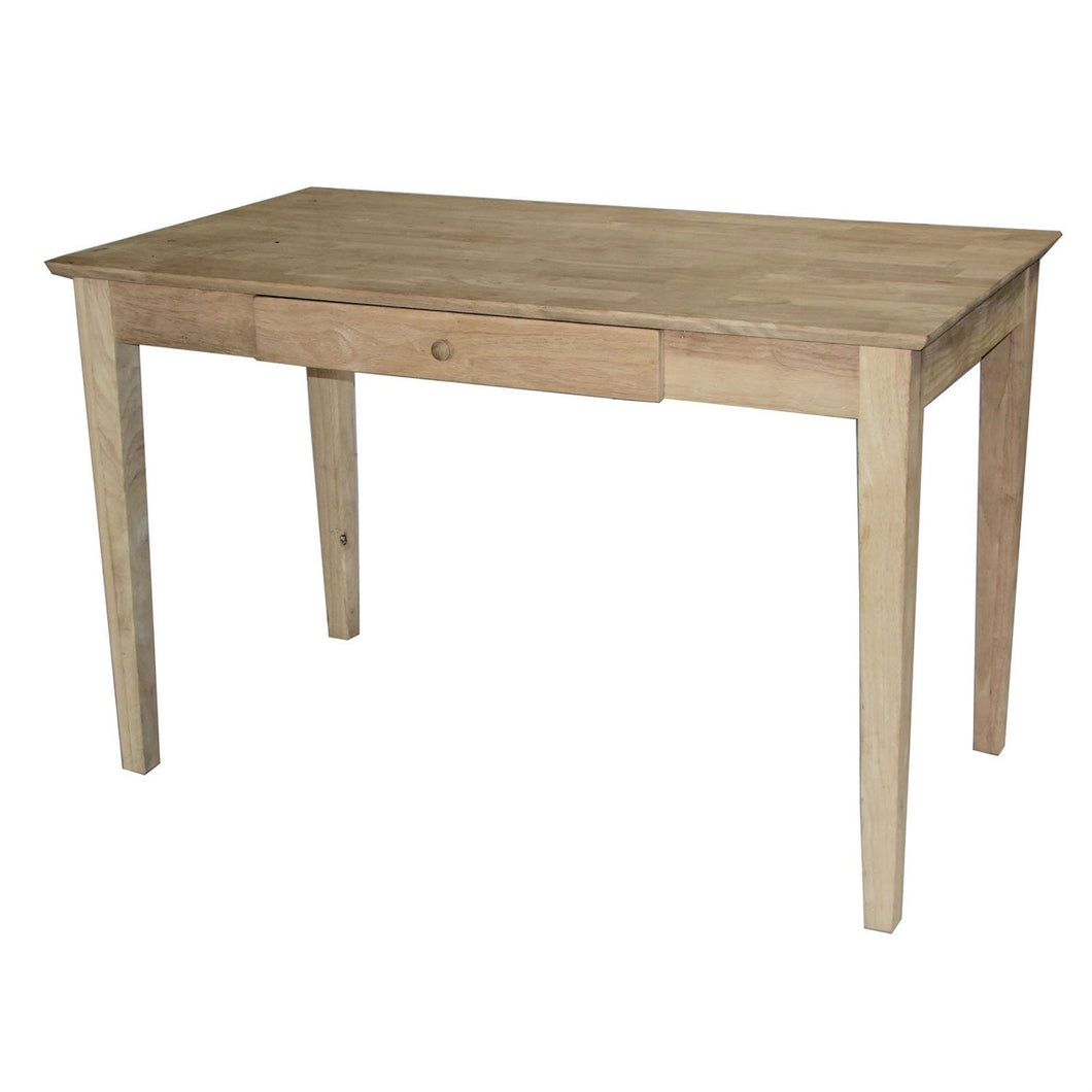 Unfinished Solid Wood Desk Laptop Computer Writing Table with Drawer