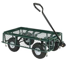 Load image into Gallery viewer, Heavy Duty Green Steel Garden Utility Cart Wagon with Removable Sides
