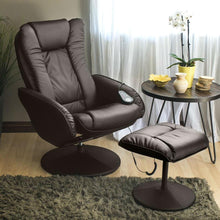 Load image into Gallery viewer, Sturdy Brown Faux Leather Electric Massage Recliner Chair w/ Ottoman
