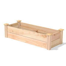 Load image into Gallery viewer, 48 in x 16 in Premium Cedar Wood Raised Garden Bed - Made in USA
