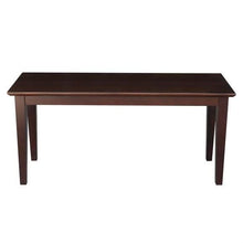 Load image into Gallery viewer, Solid Wood Entryway Accent Bench in Java Brown Finish
