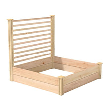 Load image into Gallery viewer, 4 ft x 4 ft Cedar Wood Raised Garden Bed with Trellis - Made in USA
