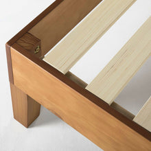 Load image into Gallery viewer, King Modern Classic Solid Wood Slat Platform Bed Frame in Natural Finish
