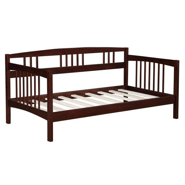 Twin size Solid Wood Day Bed Frame in Espresso Finish