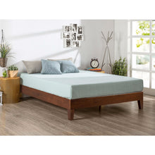 Load image into Gallery viewer, King size Low Profile Solid Wood Platform Bed Frame in Espresso Finish
