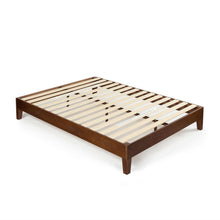 Load image into Gallery viewer, King size Low Profile Solid Wood Platform Bed Frame in Espresso Finish

