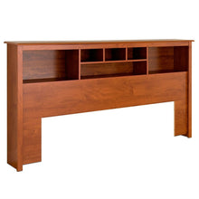 Load image into Gallery viewer, King size Bookcase Headboard with Adjustable Shelf in Cherry Finish
