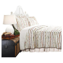 Load image into Gallery viewer, King 100% Cotton 3-Piece Oversized Quilt Set with Ruffle Stripes
