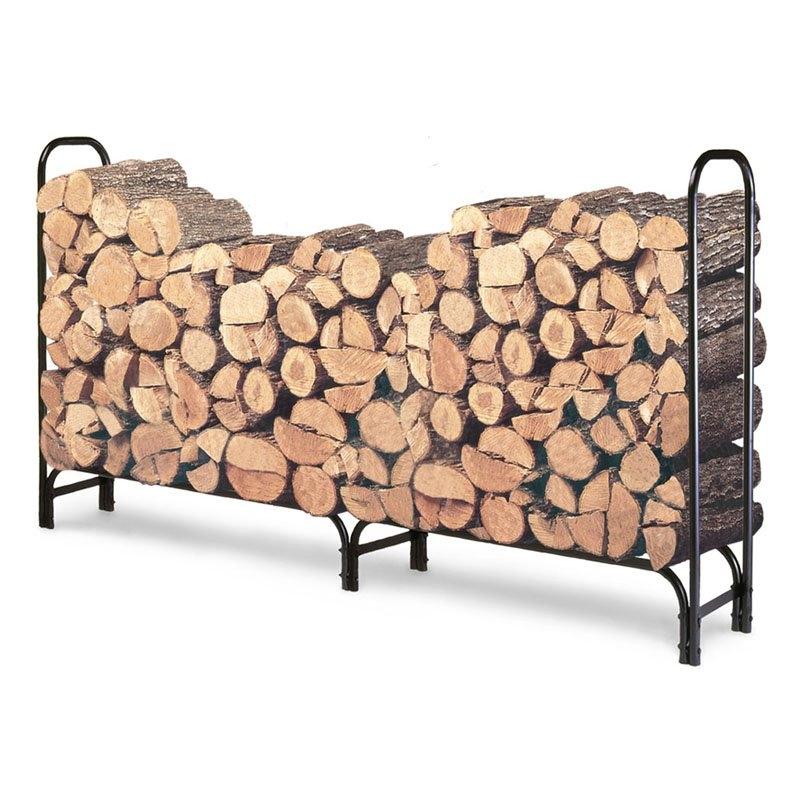 Outdoor 8ft Firewood Rack Wood Log Storage Sturdy Tubular Steel