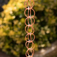 Load image into Gallery viewer, Pure Copper Rings 8.5-ft Rain Chain Rain Gutter Downspout
