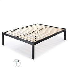 Load image into Gallery viewer, Full size 18 Inch Easy Assemble Metal Platform Bed Frame Wooden Slats
