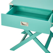 Load image into Gallery viewer, Marine Green Turquoise 1-Drawer Modern End Table Nightstand
