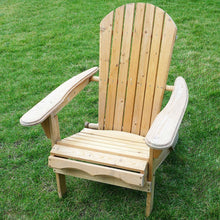 Load image into Gallery viewer, Folding Adirondack Chair for Patio Garden in Natural Wood Finish

