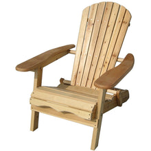 Load image into Gallery viewer, Folding Adirondack Chair for Patio Garden in Natural Wood Finish
