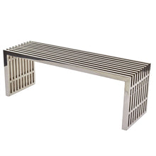 Load image into Gallery viewer, Modern Mid-Century Stainless Steel Accent Bench
