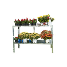 Load image into Gallery viewer, Outdoor Metal Shelving Unit Garden Potting Bench in Sturdy Galvanized Steel
