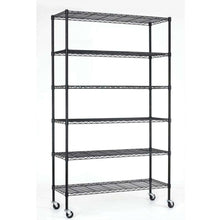 Load image into Gallery viewer, Heavy Duty 6-Shelf Adjustable Metal Shelving Rack with Casters
